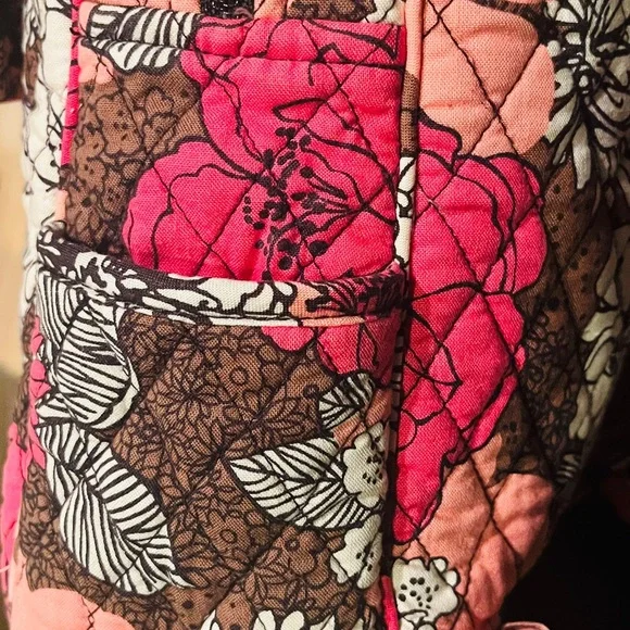 Vera Bradley Quilted Floral Mini Backpack in Pink and Brown or “Mocha Rouge” EUC - Picture 12 of 15